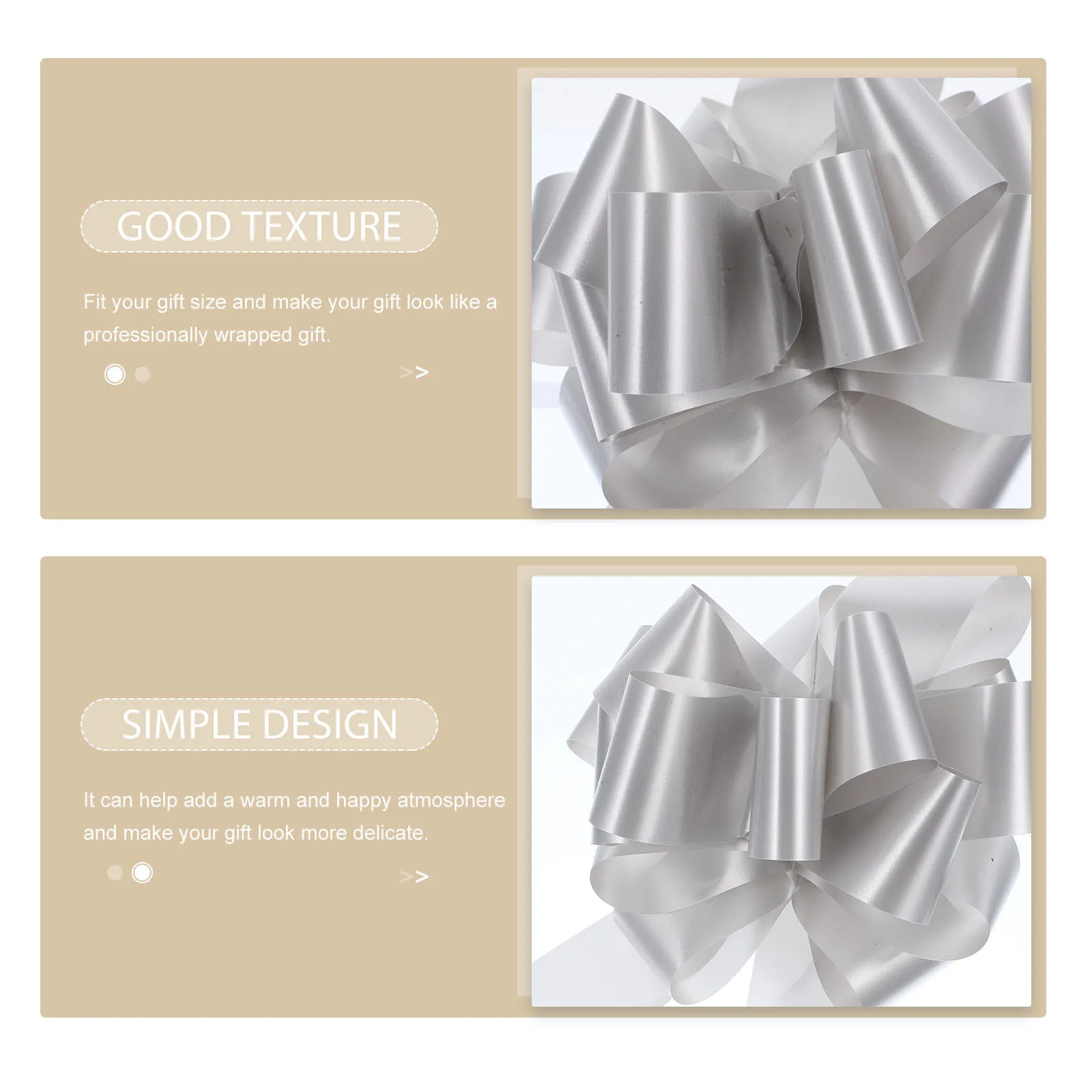 20Pcs Gift Box Pull Bows Plastic Pull Ribbon Bow Knots for Wedding Gift Wrapping Party Basket Decoration Birthday Christmas