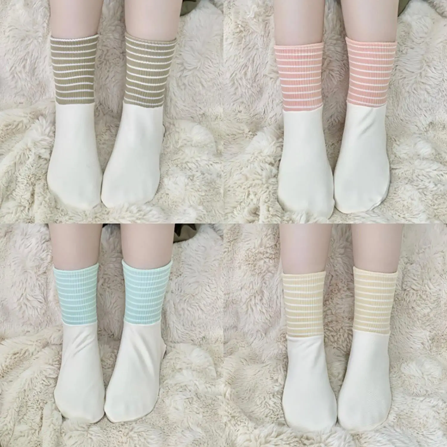 

1Pairs Fashionable Pattern Socks Warm Winter Mid Length Socks Thickening Soft Cold-resistant Boots Socks