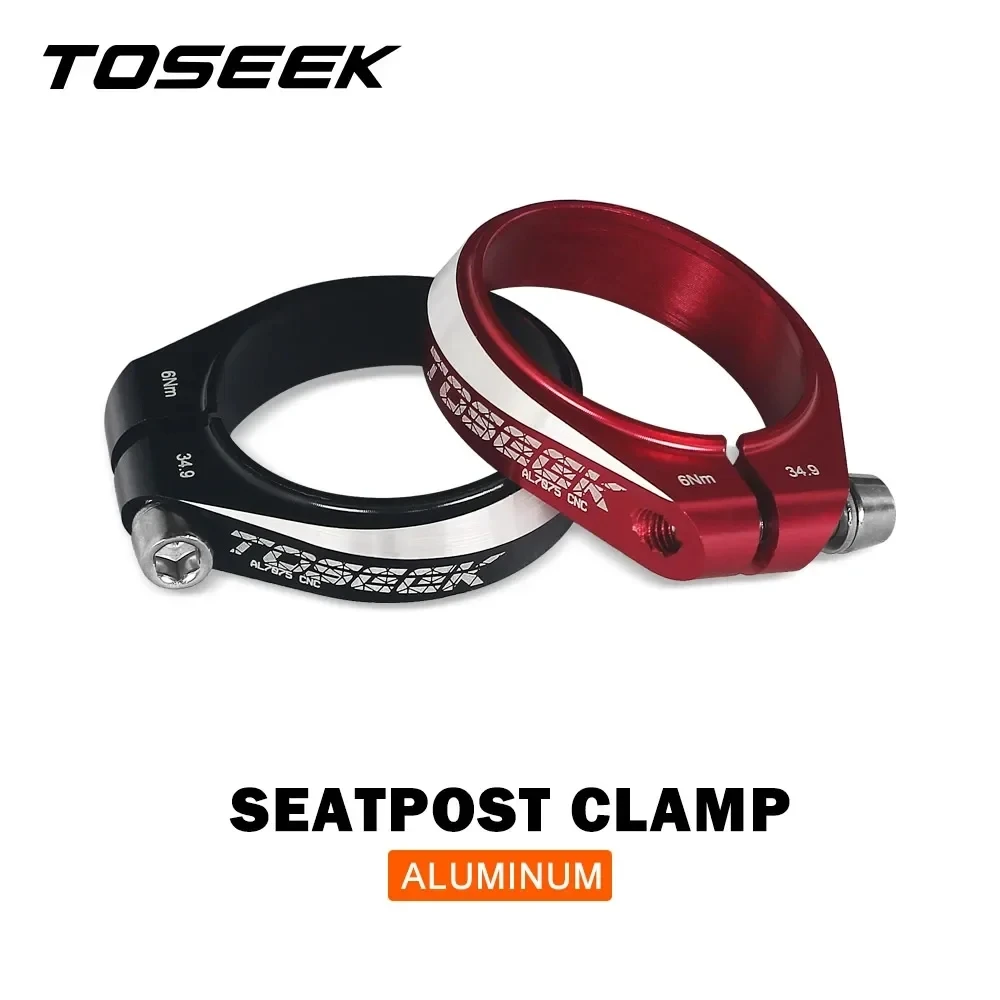 

TOSEEK-Ultralight Aluminum Alloy Bike Seat Post Clamp, Bicycle Seatpost Clamps, Cycling Parts, 31.8mm, 34.9mm, 13g