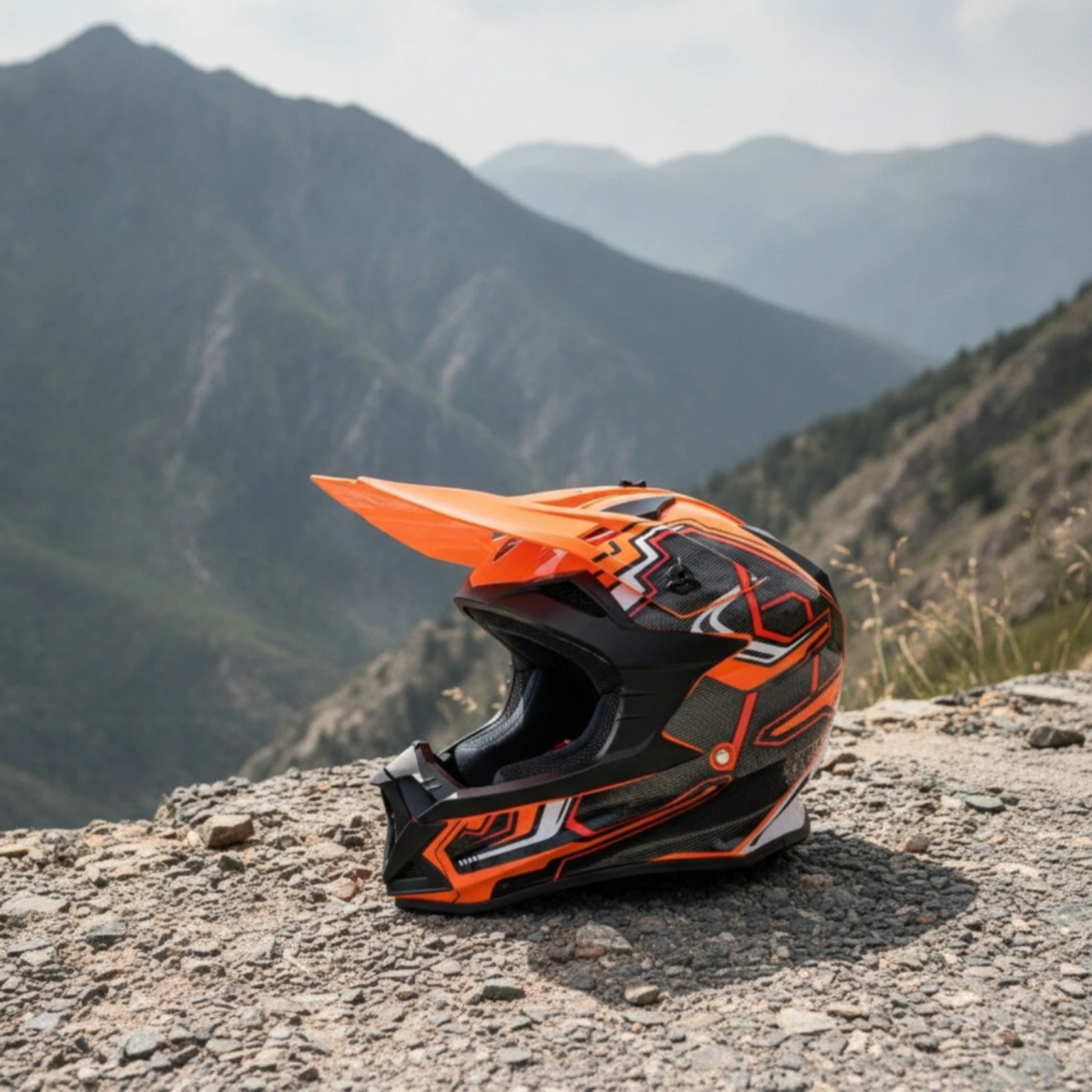 Off Road Motocross Style Helmet with Extended Visor Full Face Cycling Helmet for Outdoor Use