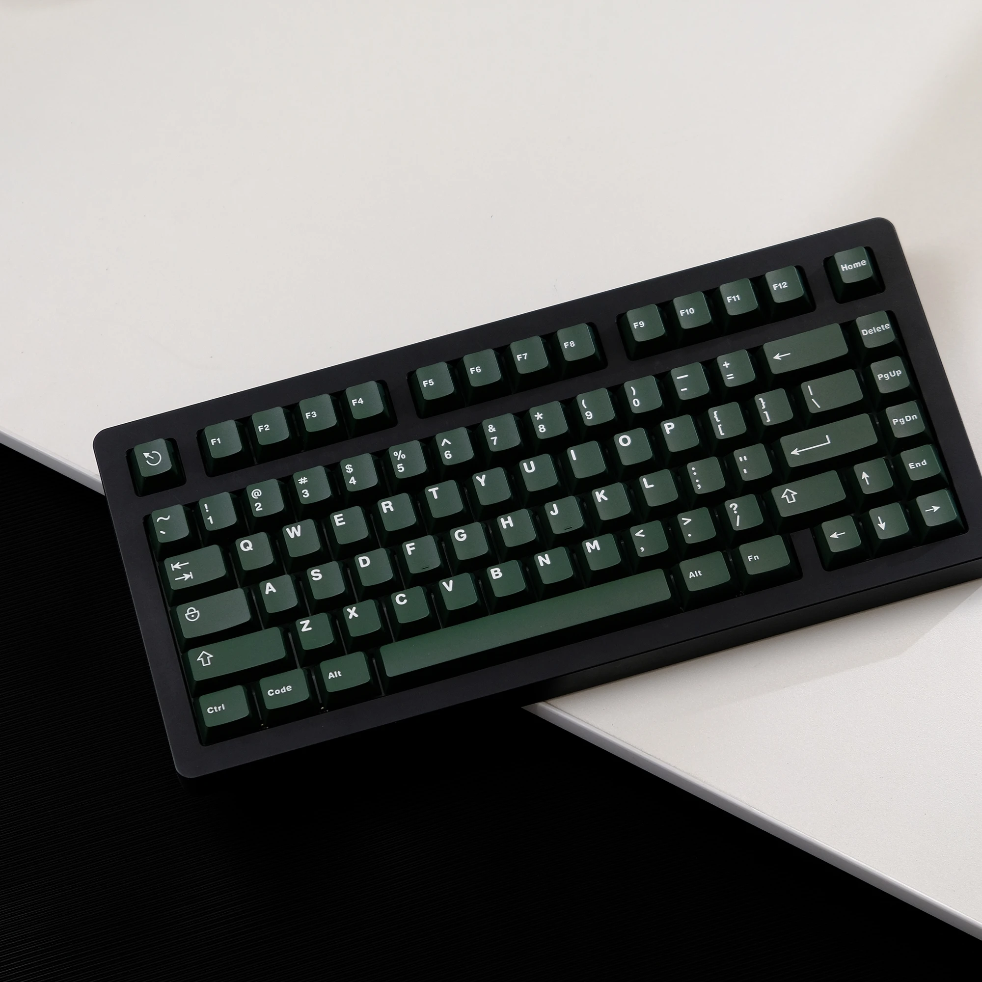 Aifei 121 Keycaps Blackish Dark Green ABS Double Shot Cherry Height for Mechanical Keyboard Anne Pro 2 Ajazz ak820 AULA F75 Game