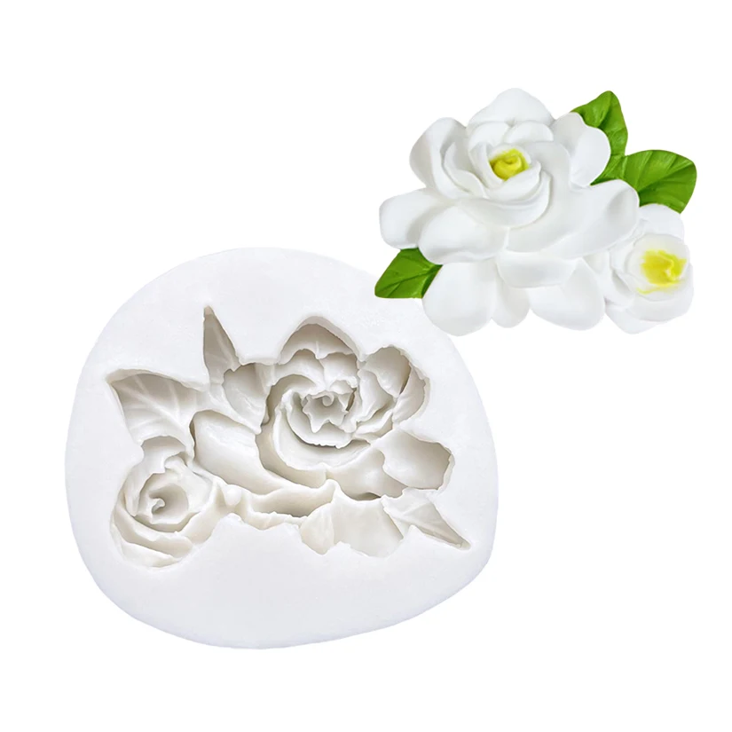 Flower Gardenia Frangipani Silicone Cake Baking Mold Sugarcraft Fondant Decorating Tools Chocolate Gumpaste Cupcake Mold