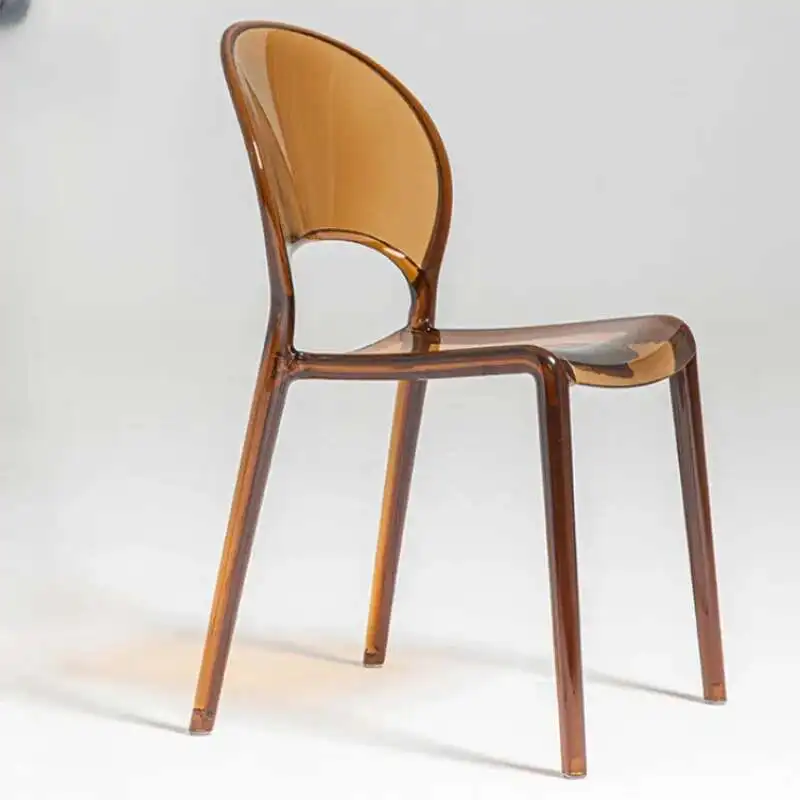 

Balcony, plastic, outdoor dining chairs, living room that conforms to ergonomics, transparent floor dining chairs, minimalist
