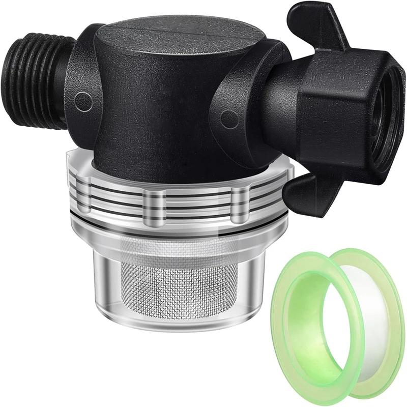 Water Pump Strainer Filter, Compatible With Swivel Nut 255-315, 1/2 Inch Fitting With Stainless Steel Screen