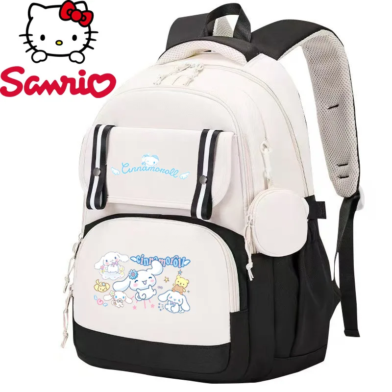 Sanrio Cinnamoroll New Backpack Cute Student School Bag Large Capacity Leisure Girls Outdoor Travel Handbag Shoulder Tote Bags
