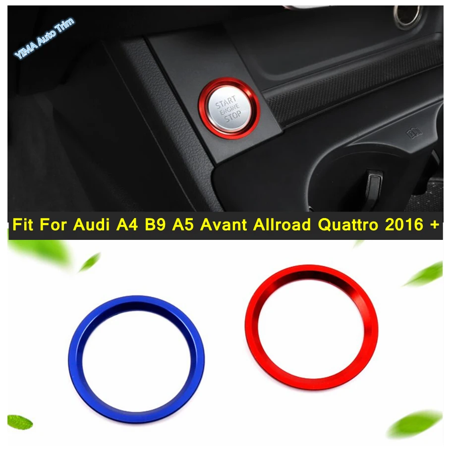 

Engine Start Stop Button Ring Cover Case Sticker Trim Fit For Audi A4 B9 A5 Avant Allroad Quattro 2016 - 2020 Car Accessories