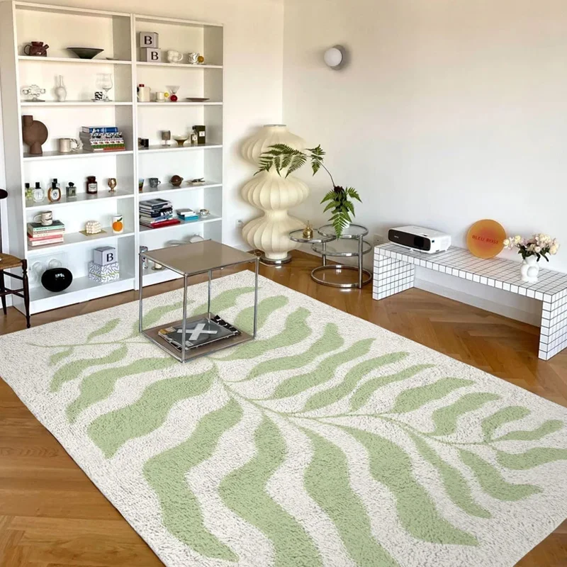 Matisse Leaf Living Room Oversized Carpets Minimalist Bedroom Carpet Modern Grass Green Blue Rug Fluffy Soft Home Dedicated Rugs