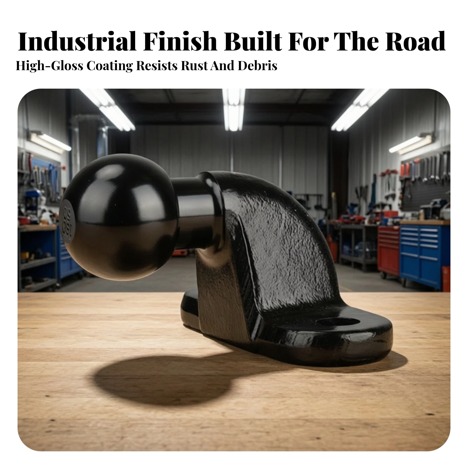 Trailer Hitch Connector with 50 Mm Tow Ball Bolt-on Trailer Hitch Connector Hardware Long-Lasting Strong