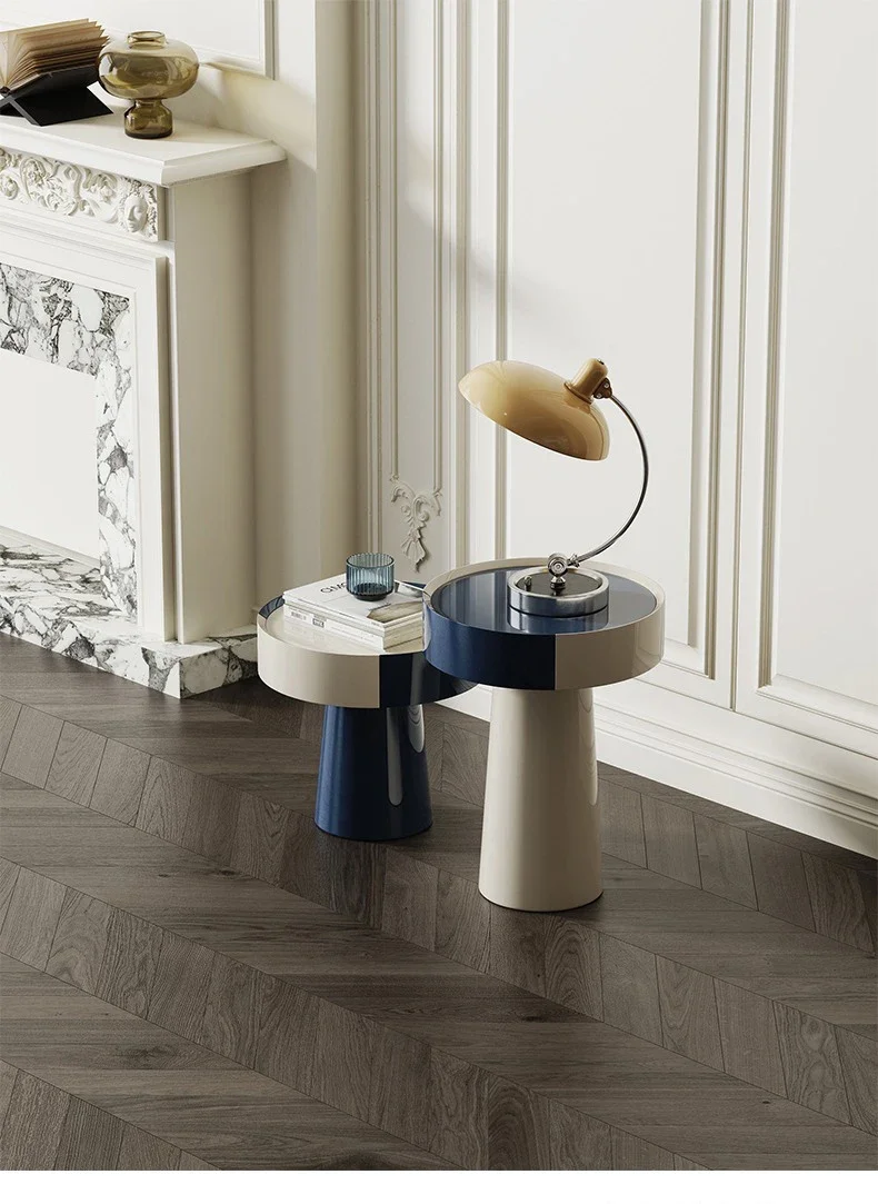 

new styleLiving Room Sofa Side Table Modern Nordic round Corner Table Small Apartment High and Low Coffee Table ss 7304