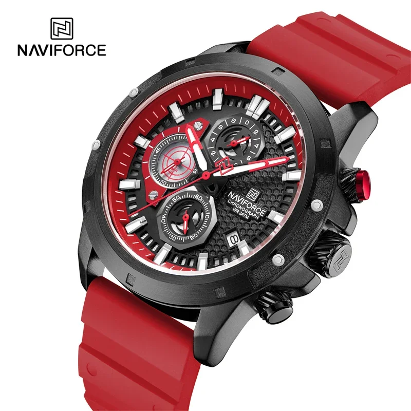 

NAVIFORCE Fashion Sport Watches for Men Silicone Strap Military Wristwatch Male Waterproof Quartz Clock Relogio Masculino 2024