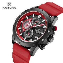 NAVIFORCE Brand New Luxury Men's Sport Watches Silicone Strap Military Wristwatch Male Date Quartz Clock Relogio Masculino 2023