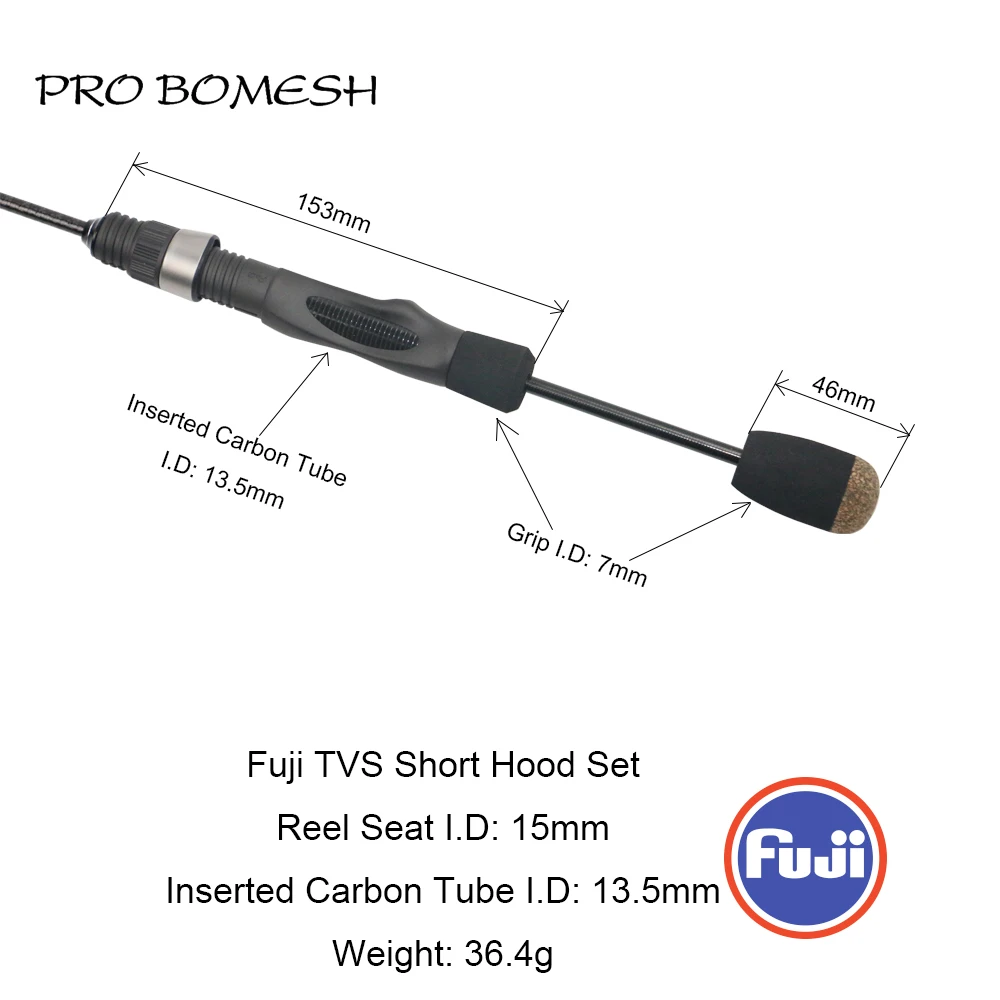 Pro Bomesh Fuji TVS IPS VSS Reel Seat EVA Spinning Handle Kit DIY Trout Fishing Rod Building Component Accessory