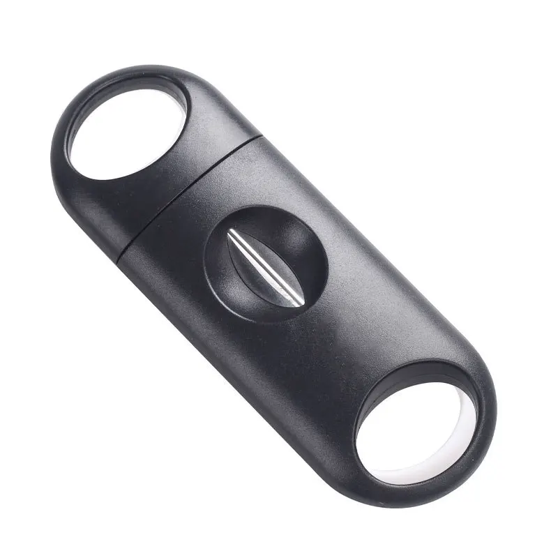 Plastic Thick and Portable Cigar Cutter, Stainless Steel, V-Mouth, Tobacco, Cigarette Blade, Cigar Smoking Set, Accessories Too