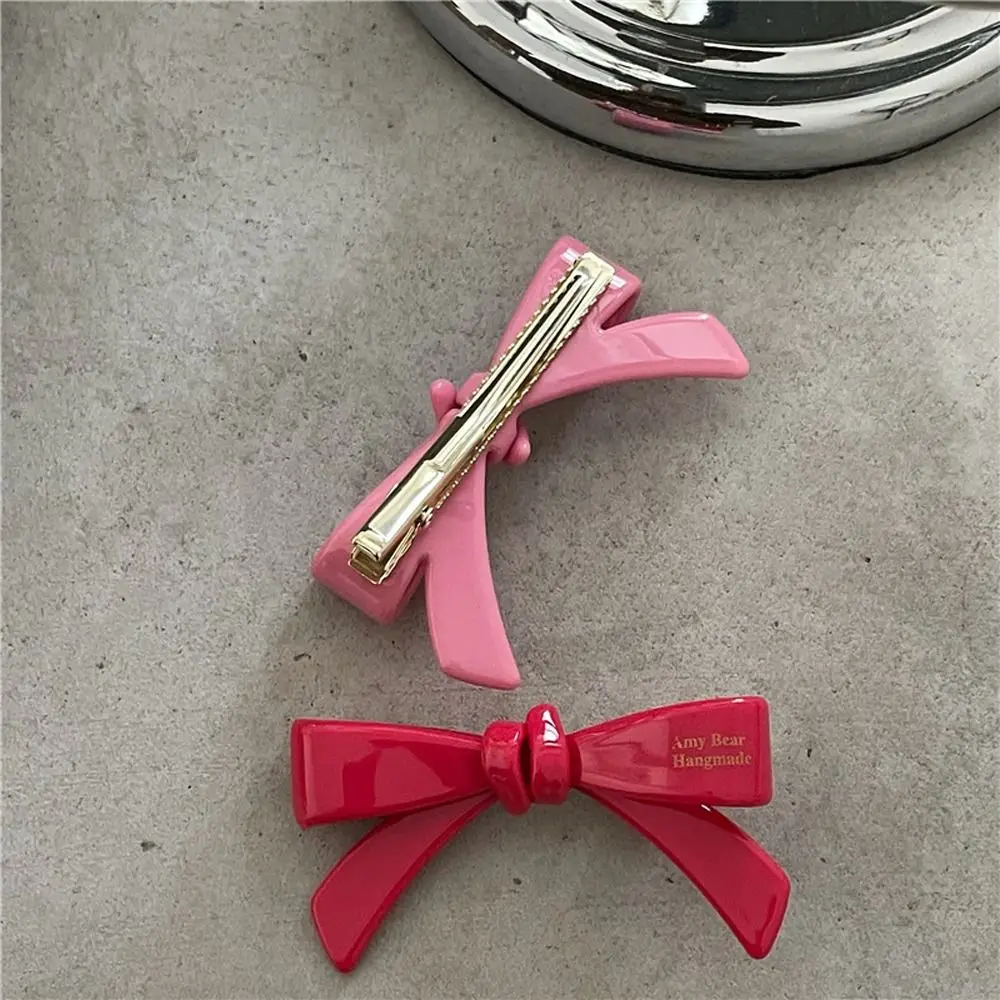 Bowknot Hair Clips Children Hair Clips Princess Hairpins Small Duckbill Clips Women Hair Clips Acetate Bow Hairpins Letter