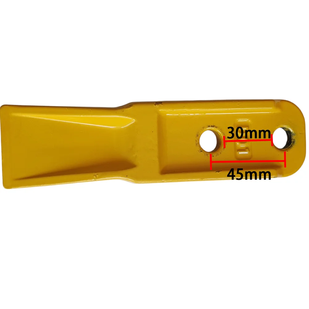 Denti della benna da 2 pezzi per parti metalliche della benna del camion dell'escavatore idraulico con bulloni e dadi