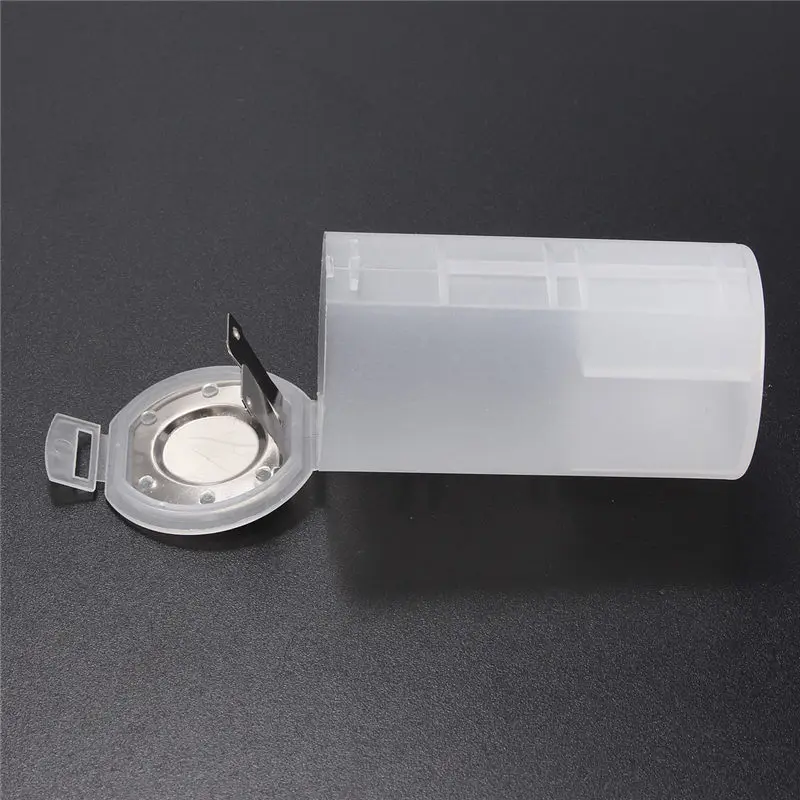 5Pcs 2 AA to D Size Battery Adapter Parallel Holder Case Conversion  Box Adaptor Converter Switcher Translucent White Wholesale