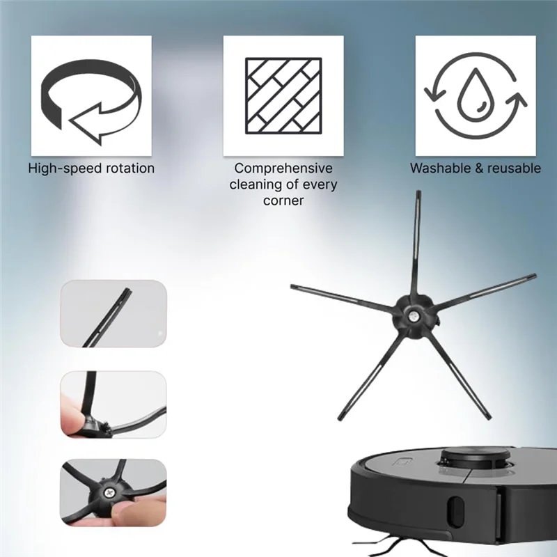 M17K-22Pcs استبدال جزء ل Roborock S7 ، S7 + ، S7 MAXV ، S7 MAXV زائد أجزاء المكنسة الكهربائية الجانب الرئيسي فرشاة تصفية ممسحة القماش