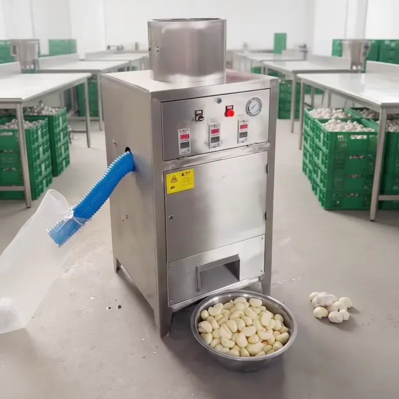 High Efficiency Automatic Dry Garlic Peeling Machine No Water Garlic Peeler for Restaurant and Food Factory