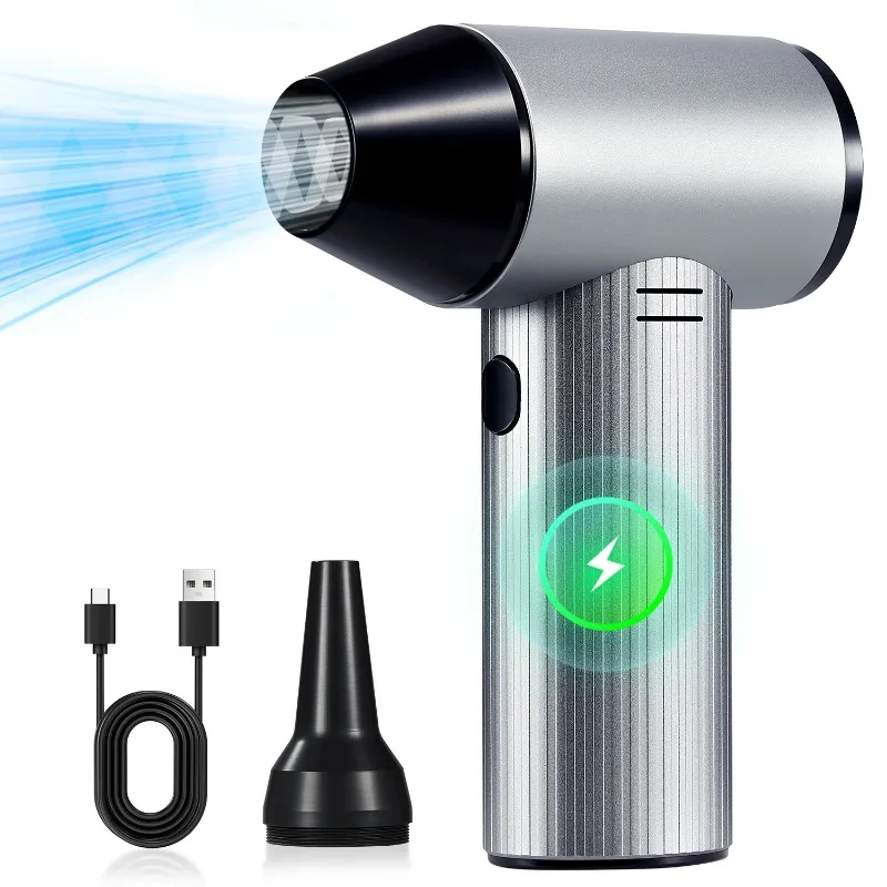 

G New 90000RPM Aluminum Alloy Violent Fan Car High Speed Handheld Small Fan Portable Turbofan