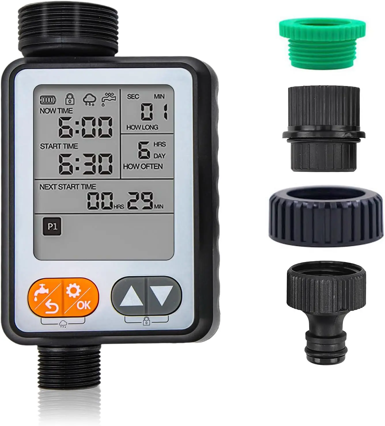 10 Program Digital Water Hose Timer with Large 3.3