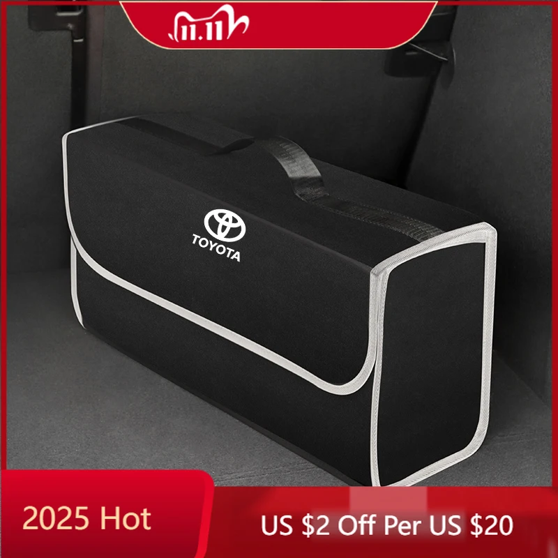 

Колпаки ступиц для Toyota Corolla Prius Yaris Rush Fortuner Auris Prado Highlande, органайзер для багажника автомобиля, ящик для инструментов, складная фетровая ткань St