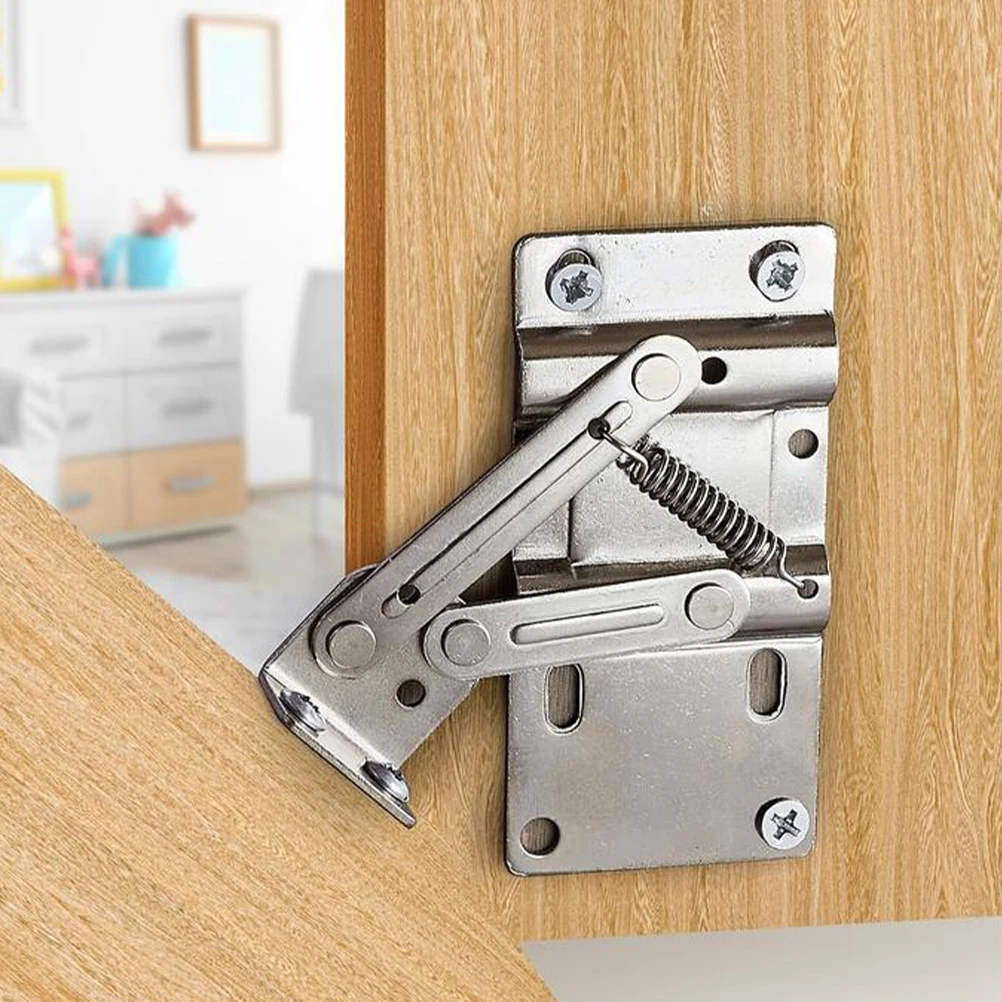 

Spring Hinge 45 Degree Downward Flip Iron Hidden Hinges For Cabinet Doors Durable Small Hinges Kitchen Shoe Cabinet