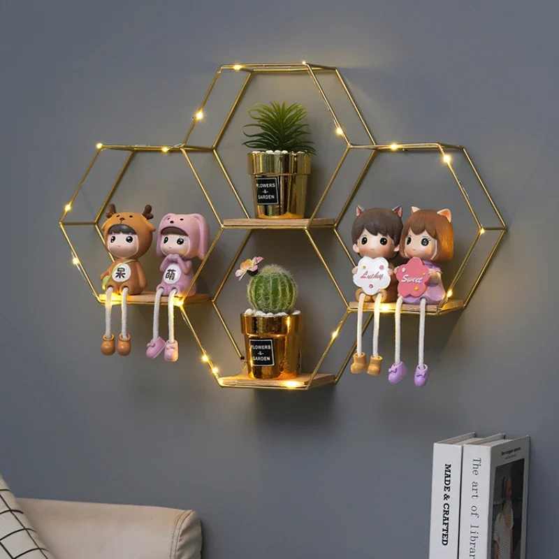 For Children's Room Decoration Wall Storage Rack Girl's Bedroom Decoration Small Ornaments Creative