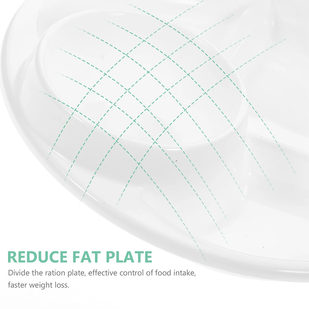 

2Pcs Divided Food Plate Home Dinner Plates Portion Control Tray for Adults Kids Plastic Divided Plate Home Supply