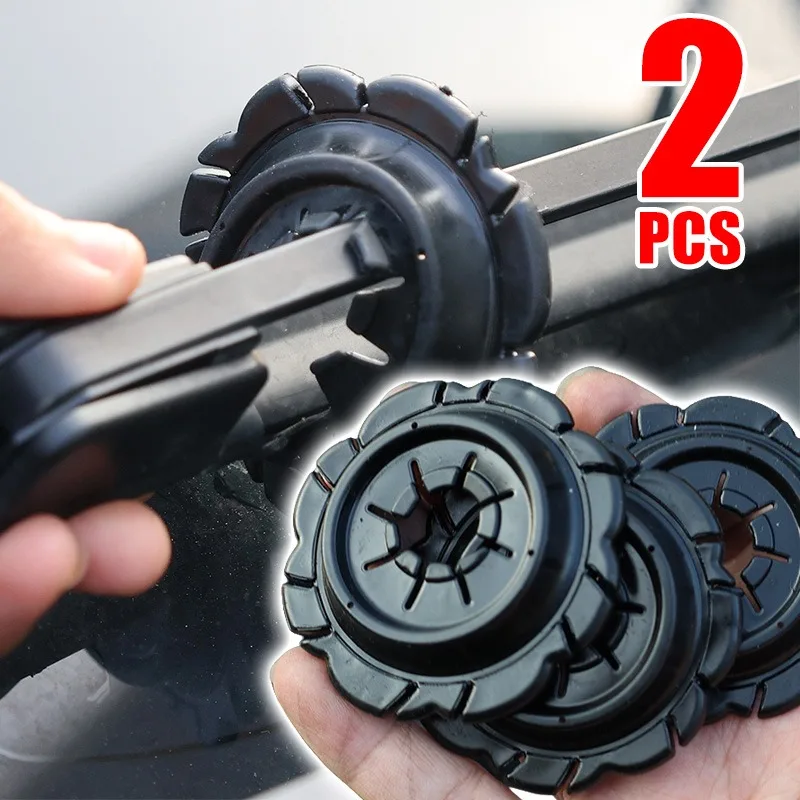 

2 шт., черный автомобильный отверстие для стеклоочистителя, защитный чехол для стеклоочистителя, пылезащитный защитный нижний рукав, чехол для предотвращения мусора