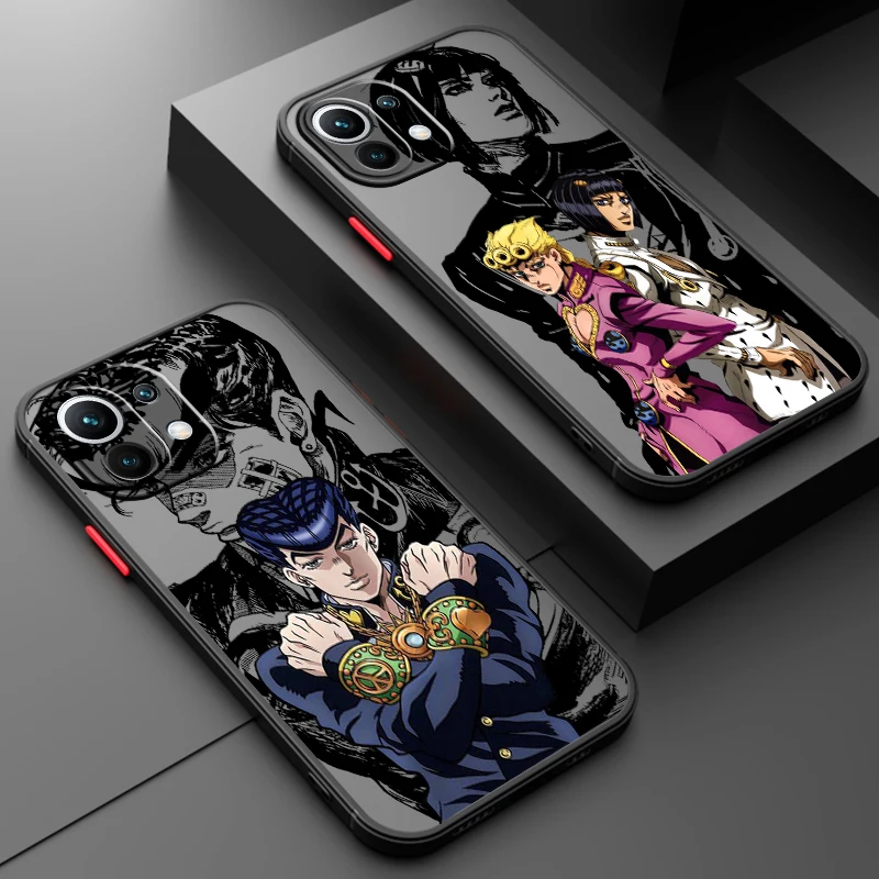 Anime JoJo Bizarre Adventure Frosted Translucent For Xiaomi Mi 13 12 12T 11T 11 11i 10T 10 9T Pro Lite Ultra 5G TPU Phone Case