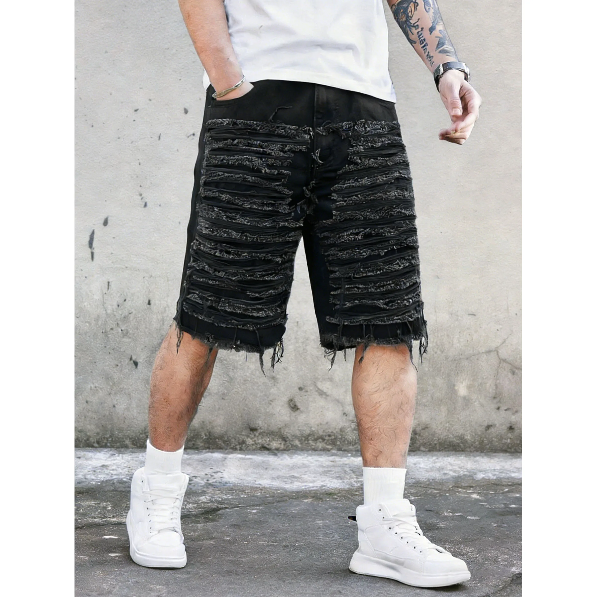 

Mens Shorts Jorts Denim Black No Elastic Spring Summer Lightweight Vintage Style Denim Bottoms