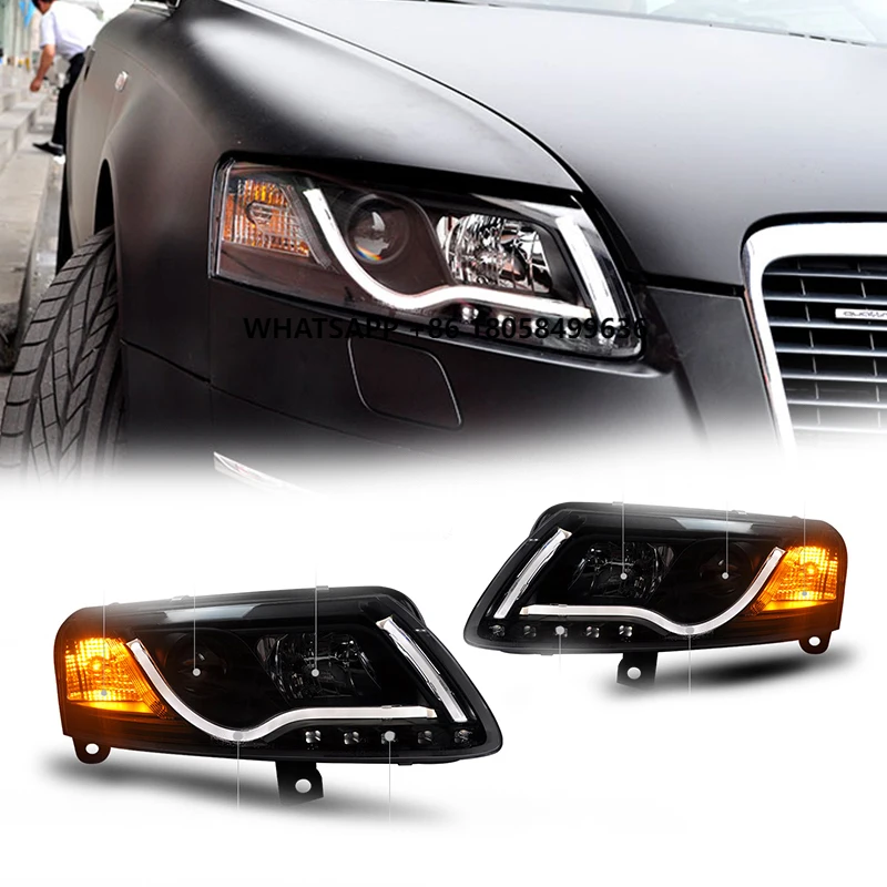 

Car Styling Headlights for A6L 2005-2012 A6L Headlights LED DRL Turn Signal Lamps Bi-xenon Lens Projector Auto Assembly