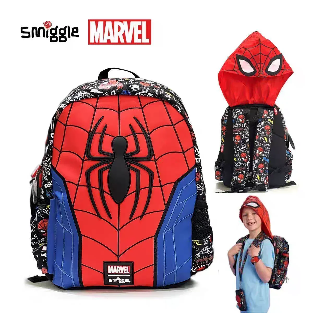 Marvel Spider-man plecak dla dzieci Smiggle Wheel tornister plecak dziecięcy torby na kółkach prezenty na gorąco