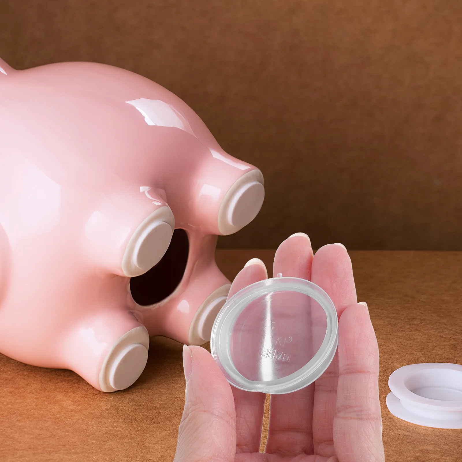 10 stuks PVC Spaarbank Plug Veilige Bodemstopper Gemakkelijk inbrengen Geldpot Sealer Geldpot Stopper Kurk