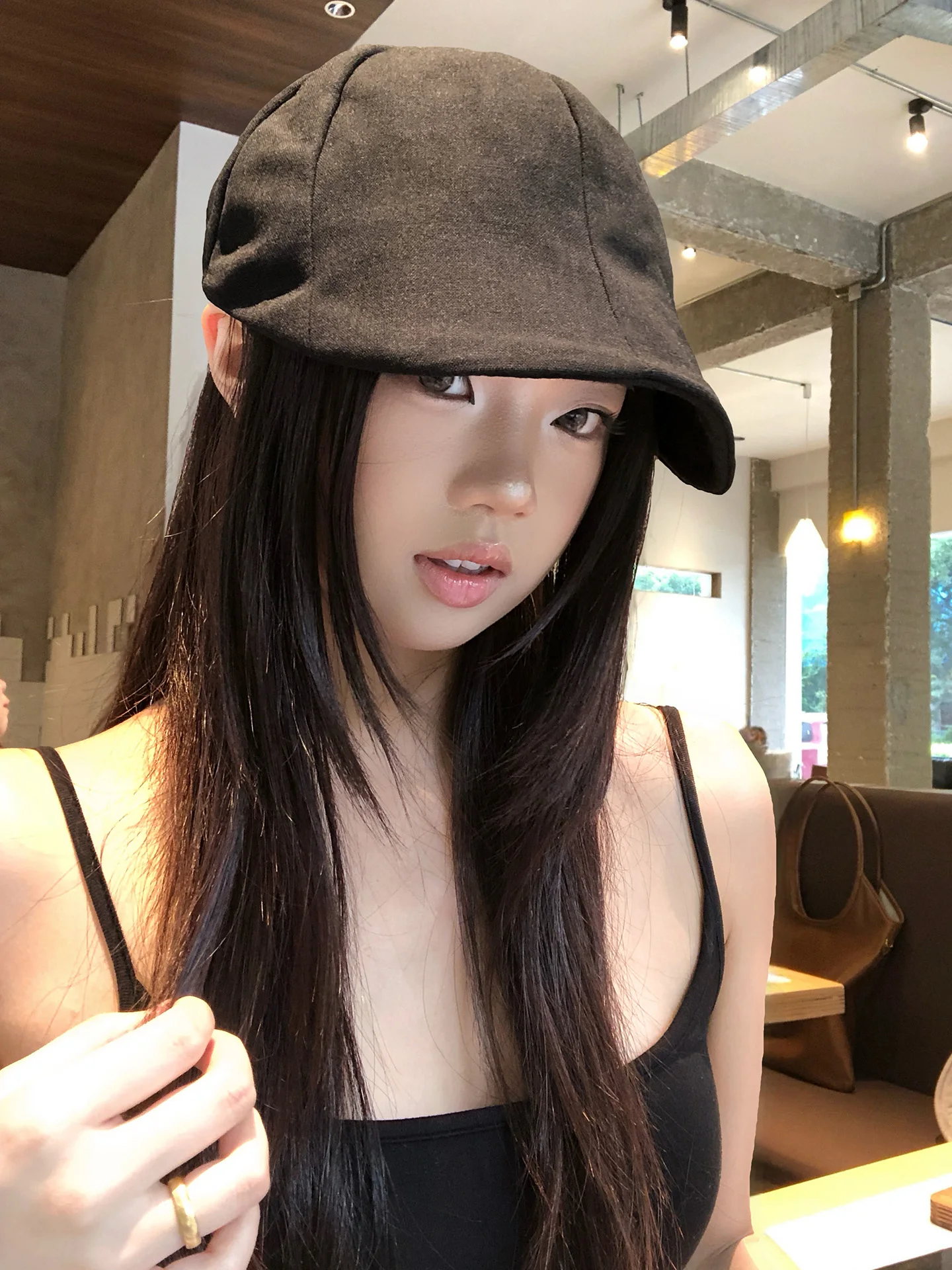 Spring Summer Thin Fashion Artistic Style Beret Hat Women's Forward Cap Small Face Appearance Large Head Size Newsboy Cap