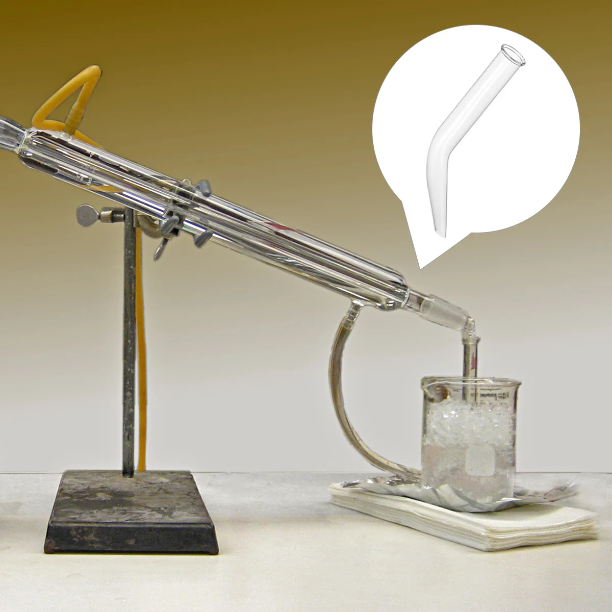 

5 PCS Laboratory Teaching Instrument Supplies Transparent Distillation Tube Experiment Lesson Ox Horn