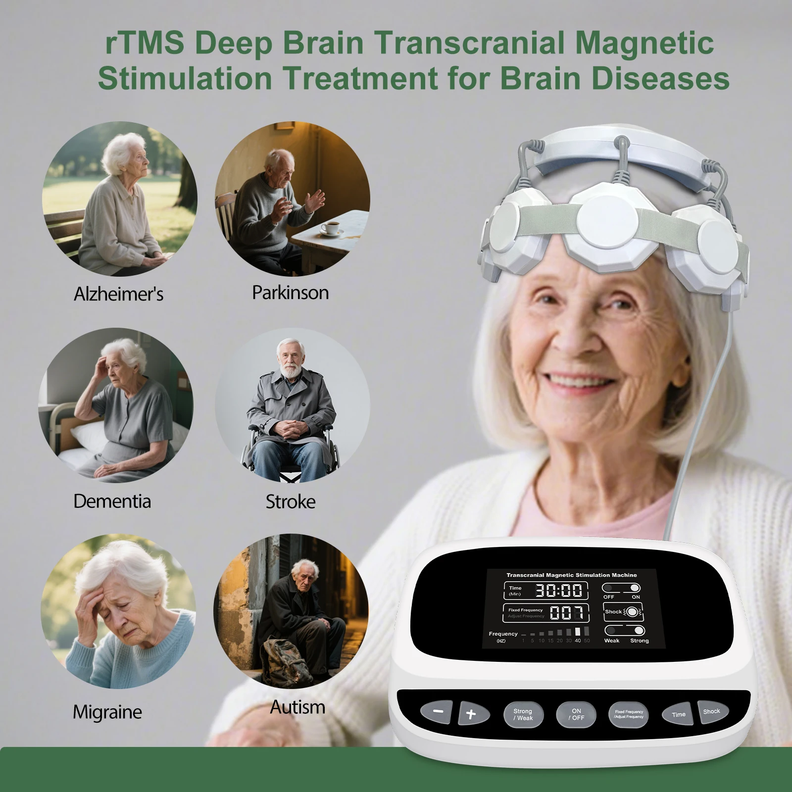 2026Sys019 Transcraneal Magnetic Brain Stimulator TMS RTMS Products Neuromodulacao Estimulacim Magntical Technology for Parkinso