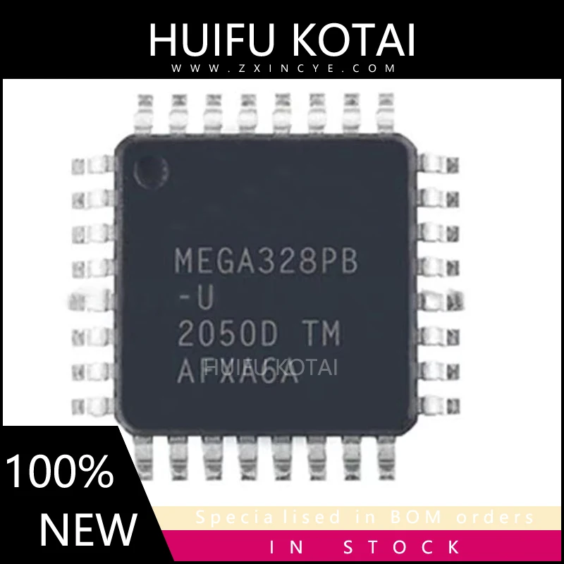 ATMEGA328PB-AU QFP, Novo Inventário Spot, 1Pc