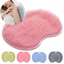 Shower Foot Back Scrubber Silicone Bath Massage Pad Bath Massage Cushion Brush with Suction Cups Wash Foot Mat Exfoliating Brush