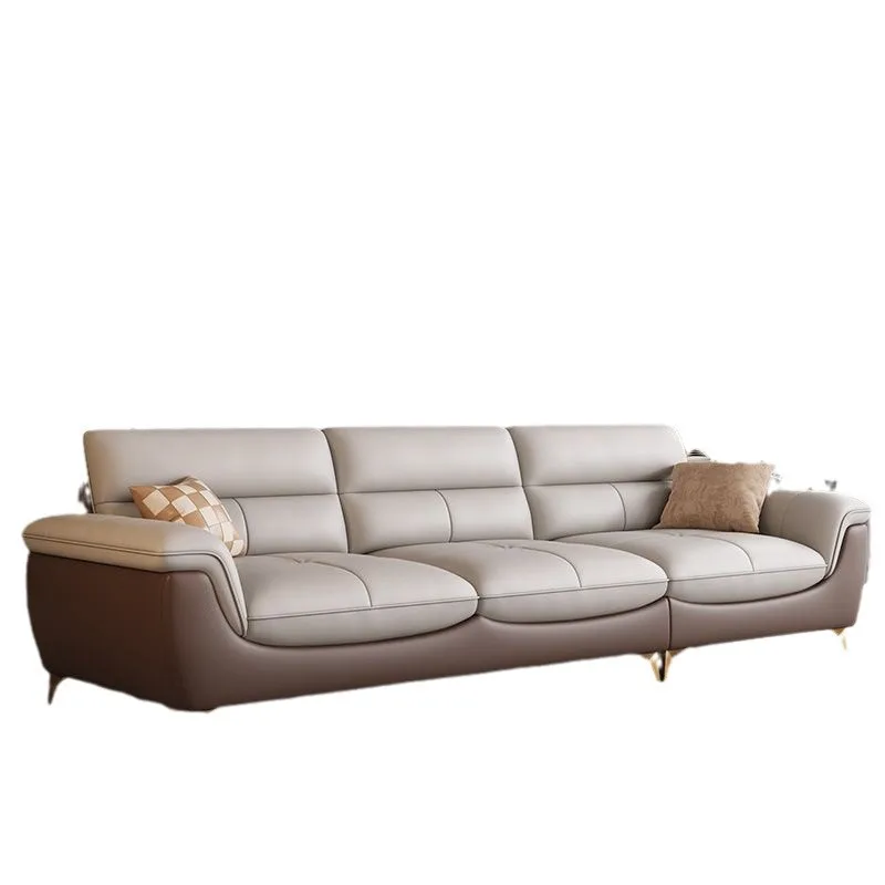 Nordic sofa small apartment large apartment suitable for the first floor three-seat four-seat straight row sofa with sponge fill