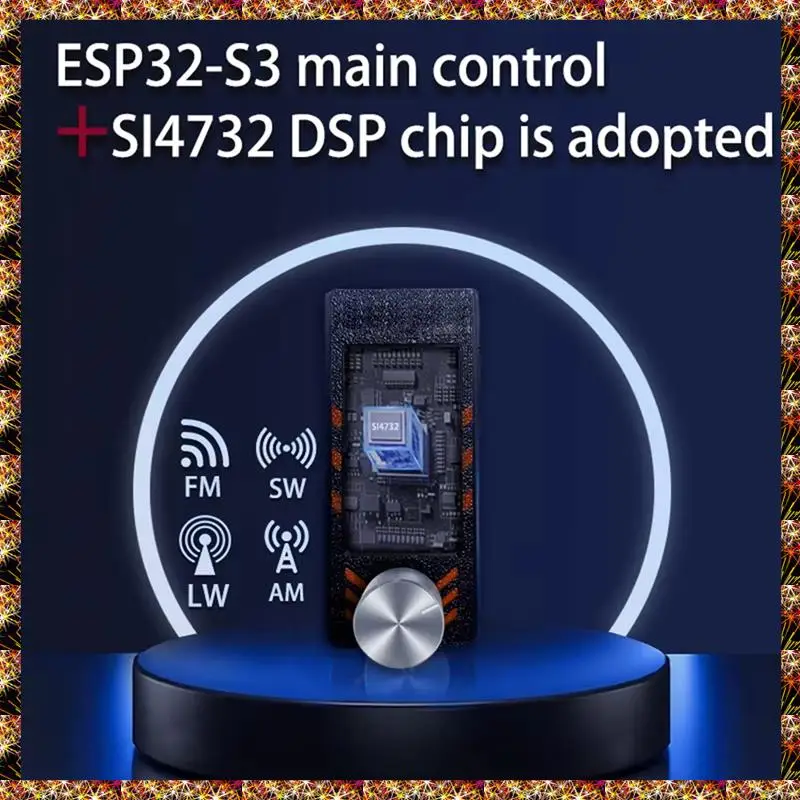 Btcl atualizado 0.5-108mhz versão ats mini pro si4732 rádio dsp de banda completa, receptor de bolso, fm am mw sw ssb, v1.01 ESP32-S3