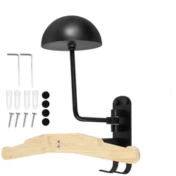 180° Rotation Wall Mounted Universal Motorcycle Helmet Rack Seat Cover Helmet Storage Holder Alloy Helmet Hanger Stand Hook