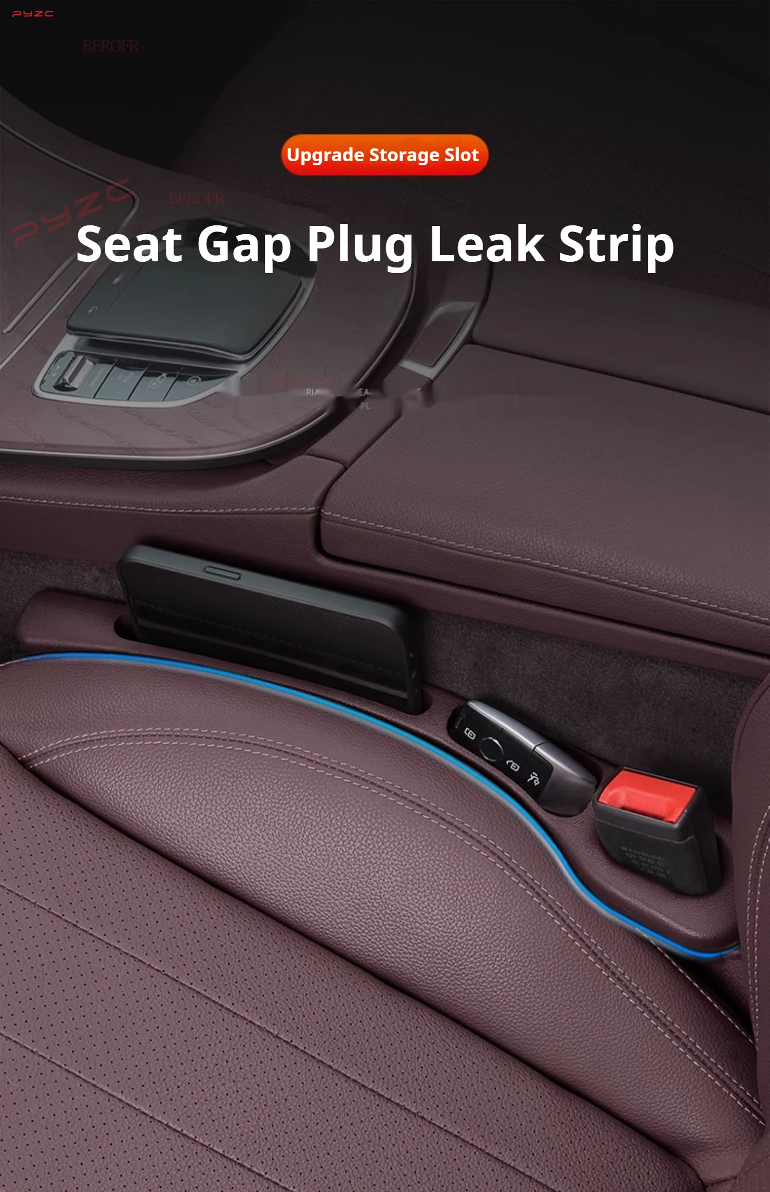 Car Seat Gap Plug Seam Filler For Kia Sportage Anti Leak Strip Seat Side Slot Filling Strip Anti Loss Vehicle Interior Product