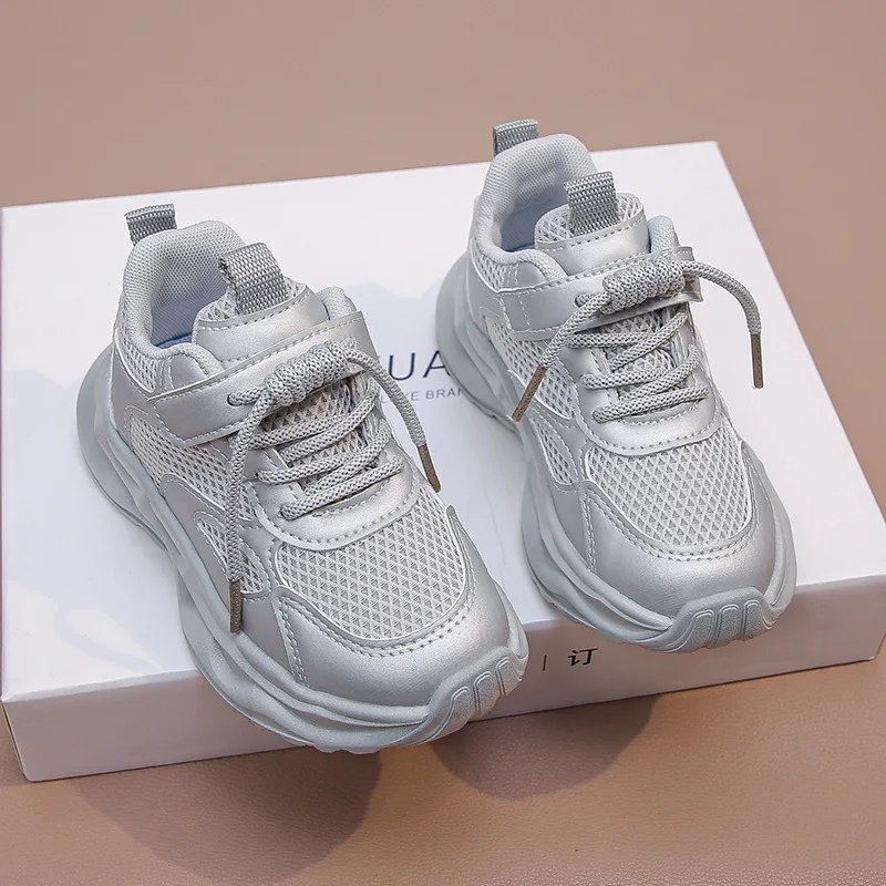 

Детская дышащая спортивная обувь с сетчатой поверхностью, весна-осень 2024, новые модные кроссовки для папы для мальчиков