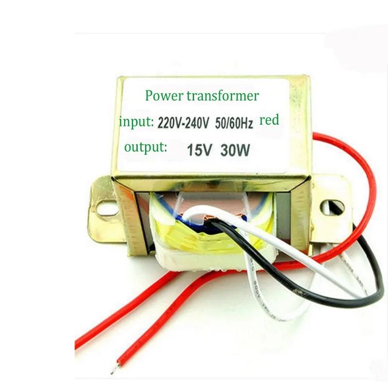 30w Power Supply Transformer, Input: 220v / 50hz ,Output: Double 15v