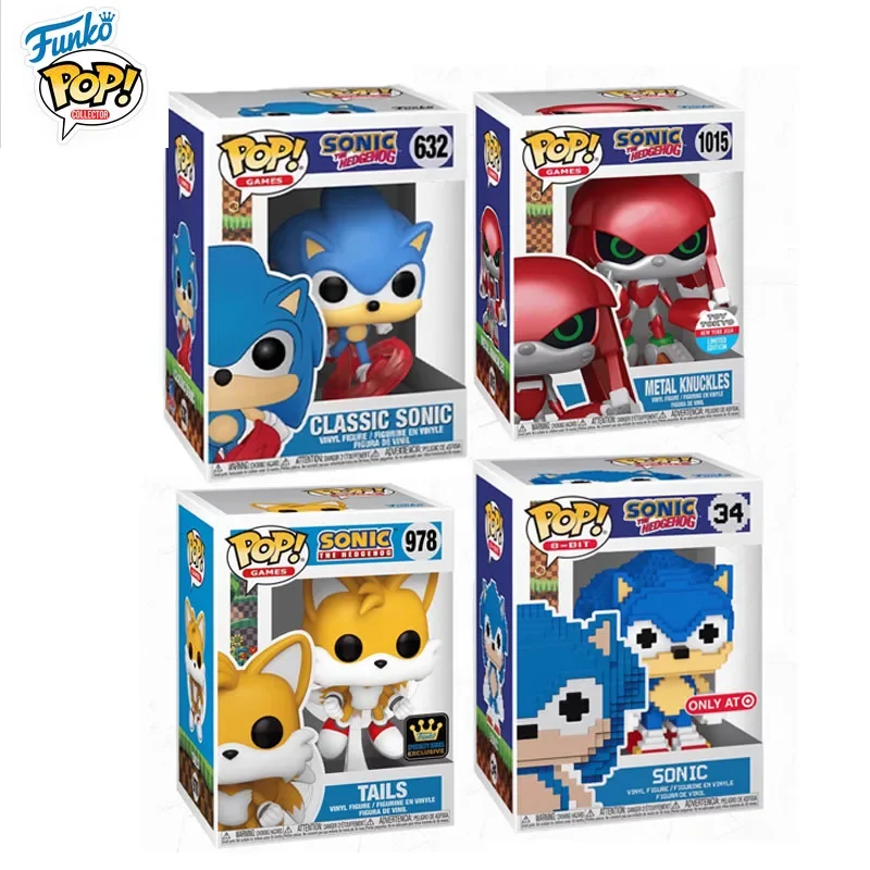 

Funko POP Original Sonic Anime Figure Classic Metal Knuckles Tails Action Figure Toys for Boys Girls Gift Collectible Model