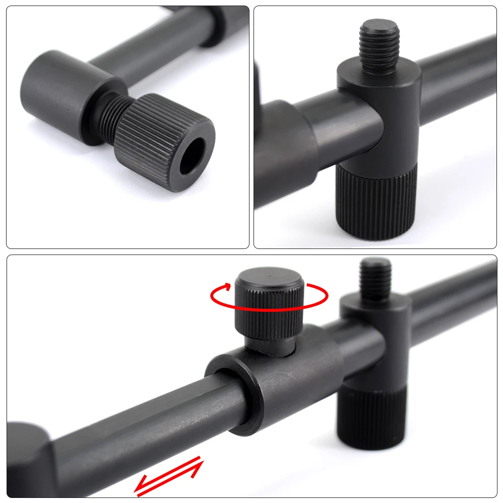 Hirisi Carp Fishing Buzz Bar And Bank Sticks Set for 3 Fishing Rods Fishing Rod Pod Set Fishing Accessories