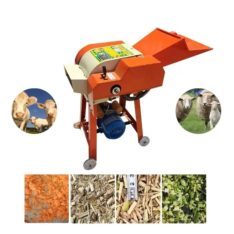 Weiwei Agricultural Machinery Cattle Goat Grass Cutting 2.2-3Kw Straw Silage Chaff Cutter Animal Feed Making Machine For Farms