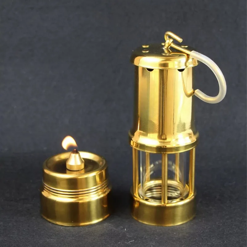Camping Tent Lamp  Miner  Nostalgic Atmosphere Decorative Ornament Brass Retro Miner Lamp