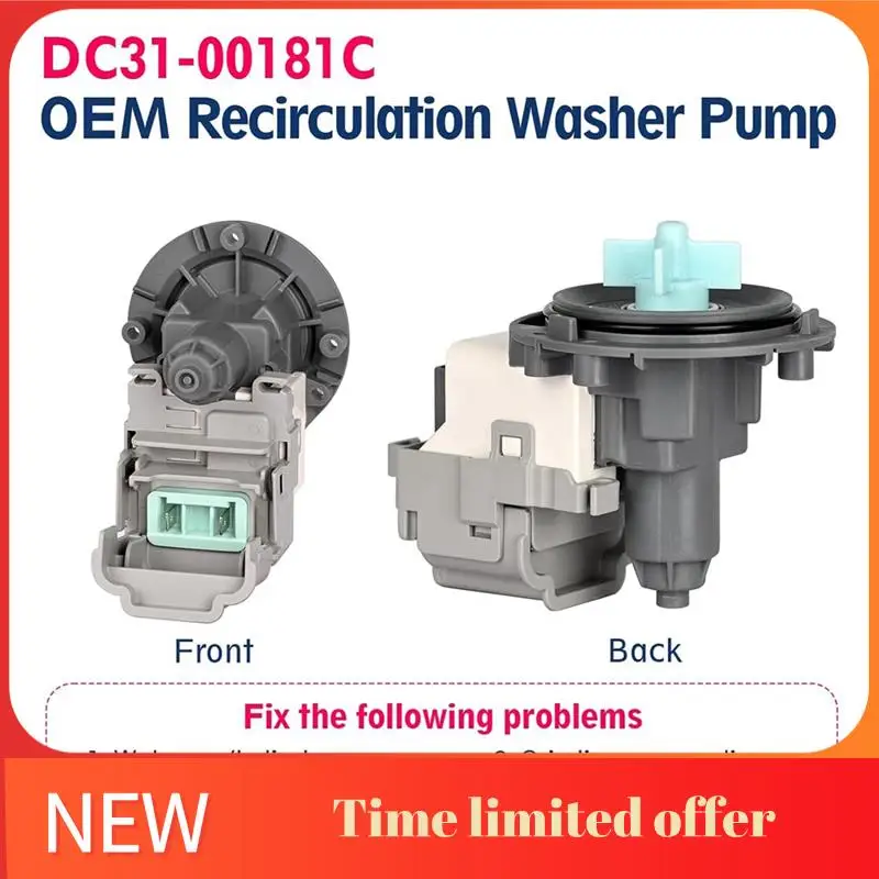 ABHU DC31-00181C Washer Pump Motor Replace DC31-00030E,00030J,30008F,DC96-01113G,AP6025315 For Samsung Recirculation Pumps